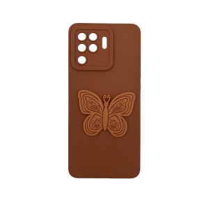Nettech Oppo Reno 5 Lite Uyumlu Maskot Seri Arka Koruma Kılıf (Kahverengi) NT-109800