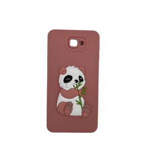 Nettech Samsung Galaxy G610 J7 Prime Uyumlu Maskot Seri Arka Koruma Kılıf (Pembe) NT-109785