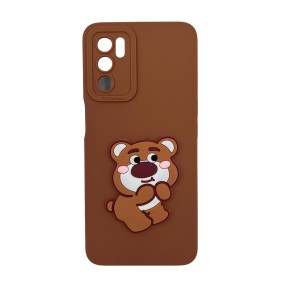 Nettech Oppo A16 Uyumlu Maskot Seri Arka Koruma Kılıf (Kahverengi) NT-109799