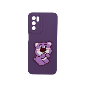 Nettech Oppo A16 Uyumlu Maskot Seri Arka Koruma Kılıf (Mor) NT-109797