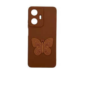 Nettech Realme C55 Uyumlu Maskot Seri Arka Koruma Kılıf (Kahverengi) NT-109803