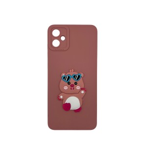 Nettech Samsung Galaxy A05 Uyumlu Maskot Seri Arka Koruma Kılıf (Pembe) NT-109764
