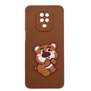 Nettech Xiaomi Redmi Note 9s Uyumlu Maskot Seri Arka Koruma Kılıf (Kahverengi) NT-109841