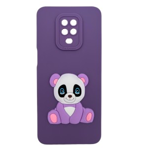 Nettech Xiaomi Redmi Note 9s Uyumlu Maskot Seri Arka Koruma Kılıf (Mor) NT-109839