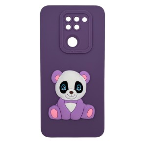 Nettech Xiaomi Redmi Note 9 Uyumlu Maskot Seri Arka Koruma Kılıf (Mor) NT-109836