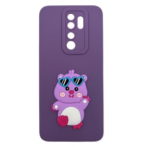 Nettech Xiaomi Redmi Note 8 Pro Uyumlu Maskot Seri Arka Koruma Kılıf (Mor) NT-109833