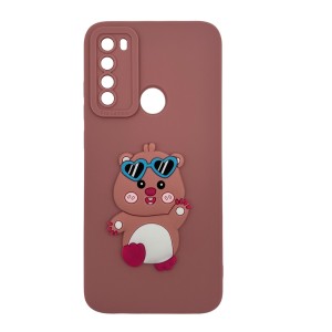 Nettech Xiaomi Redmi Note 8 Uyumlu Maskot Seri Arka Koruma Kılıf (Pembe) NT-109831