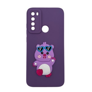 Nettech Xiaomi Redmi Note 8 Uyumlu Maskot Seri Arka Koruma Kılıf (Mor) NT-109830