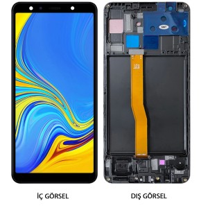 Teknonet Samsung Galaxy A7 2018 Sm-A750F Uyumlu Oled Lcd+Dokunmatik+Çıtalı (Siyah) NT-110178