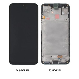 Teknonet Samsung Galaxy A15 Uyumlu Org Lcd+Dokunmatik+Çıtalı (Siyah) NT-110143