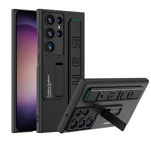 Nettech Samsung Galaxy S23 Ultra Uyumlu Standlı Band Arka Koruma Kılıf (Siyah) NT-108006