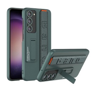 Nettech Samsung Galaxy S23 Uyumlu Standlı Band Arka Koruma Kılıf (Yeşil) NT-108005