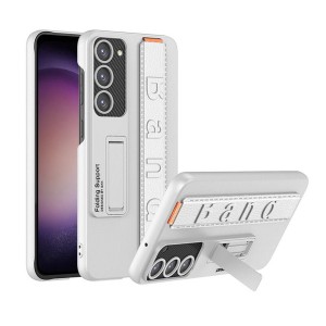Nettech Samsung Galaxy S24 Uyumlu Standlı Band Arka Koruma Kılıf (Gümüş) NT-108010