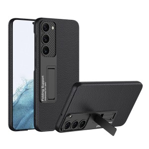 Nettech Samsung Galaxy S24 Uyumlu Standlı Karbon Arka Koruma Kılıf (Siyah) NT-107985