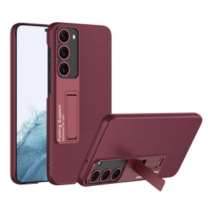 Nettech Samsung Galaxy S23 Uyumlu Standlı Karbon Arka Koruma Kılıf (Kırmızı) NT-107983