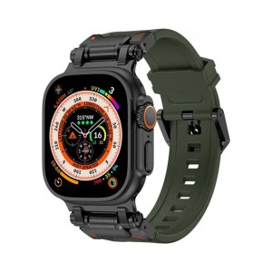 Nettech Apple Watch Seri 44/42 mm Uyumlu Silikon Kordon (Siyah) NT-110233