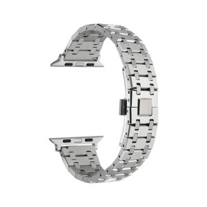 Nettech Apple Watch Seri 42/44 mm Uyumlu Metal Kordon (Gri) NT-110232