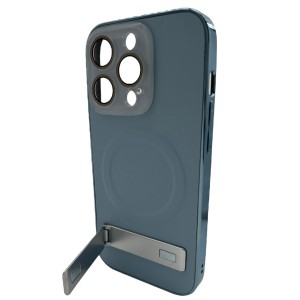 Nettech Apple iPhone 15 Pro Uyumlu NT-N045 Standlı Kartlık Arka Koruma Kılıf (Mavi) NT-108490