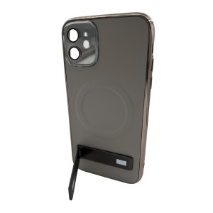 Nettech Apple iPhone 12 Uyumlu NT-N045 Standlı Kartlık Arka Koruma Kılıf (Gri) NT-108445