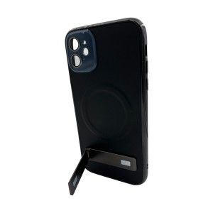 Nettech Apple iPhone 12 Uyumlu NT-N045 Standlı Kartlık Arka Koruma Kılıf (Siyah) NT-108444