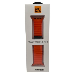 Nettech Apple Watch Seri 44/42 mm Uyumlu Silikon Kordon (Turuncu) NT-100589