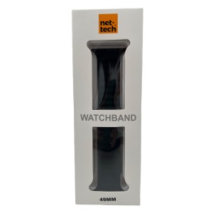 Nettech Apple Watch Ultra 49 mm Uyumlu Silikon Kordon (Siyah) NT-110270