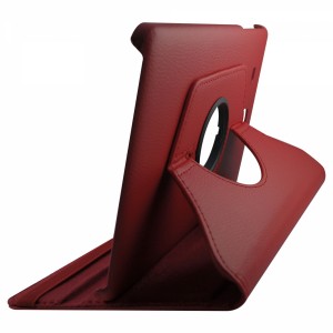 Nettech Samsung Galaxy T560 Tab E 9.6 Uyumlu 360 Kapaklı Kılıf (Kırmızı) VR-4254