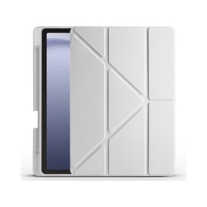 Nettech Samsung Galaxy A9 Plus X210 Uyumlu Premium Smart 360 Kalem Yuvalı Kapaklı Kılıf (Krem) NT-110706