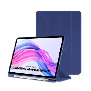 Nettech Samsung Galaxy A9 Plus X210 Uyumlu Premium Smart 360 Kalem Yuvalı Kapaklı Kılıf (Lacivert) NT-110704