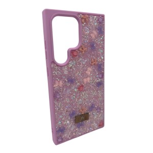 Nettech Samsung Galaxy S24 Ultra Uyumlu NT-N031 Taşlı Seri Arka Koruma Kılıf (Lila) NT-107573