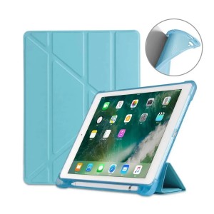 Nettech Apple iPad 7. Nesil 10.2 Inch Uyumlu Premium Smart 360 Kalem Yuvalı Kapaklı Kılıf (Mavi) NT-110684