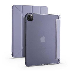 Nettech Apple iPad Pro 12.9 inc 2020 Uyumlu Premium Smart 360 Kalem Yuvalı Kapaklı Kılıf (Mürdüm) NT-110690