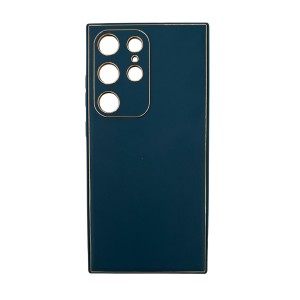 Nettech Samsung Galaxy S24 Ultra Uyumlu Coco Leather Seri Arka Koruma Kılıf (Lacivert) NT-106691