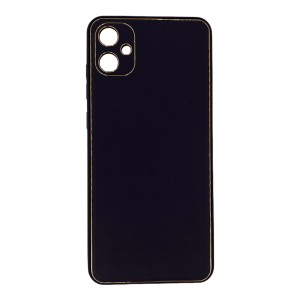 Nettech Samsung Galaxy A05 Uyumlu Coco Leather Seri Arka Koruma Kılıf (Siyah) NT-106648