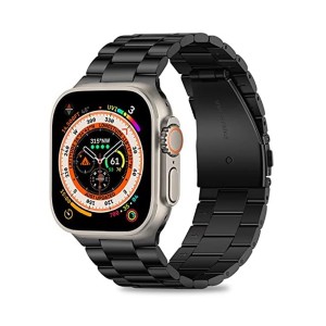 Nettech Apple Watch Ultra 49 mm Uyumlu Metal Kordon (Siyah) NT-110260