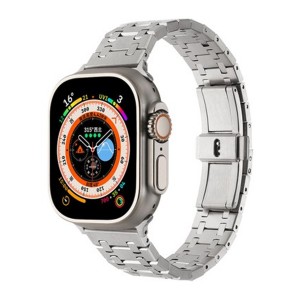 Nettech Apple Watch Ultra 49 mm Uyumlu Metal Kordon (Gümüş) NT-110261