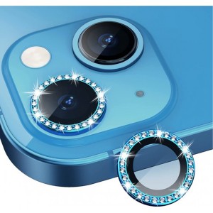 Nettech Apple iPhone 15 Plus Uyumlu Diamond Taşlı Model Kamera Cam Koruyucu (Mavi) NT-110772