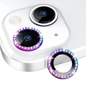 Nettech Apple iPhone 11 Pro Uyumlu Diamond Taşlı Model Kamera Cam Koruyucu (Gökkuşağı) NT-110752