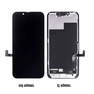 Teknonet Apple iPhone 13 Mini Uyumlu Org Lcd+Dokunmatik+Çıtalı (Siyah) NT-110843