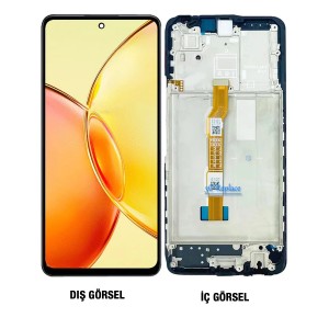 Teknonet Vivo Y36 Uyumlu Org Lcd+Dokunmatik+Çıtalı (Siyah) NT-110842