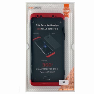Nettech Samsung Galaxy G960 S9 Uyumlu 360 Koruyucu Arka Koruma Kılıf (Kırmızı) VR-4312