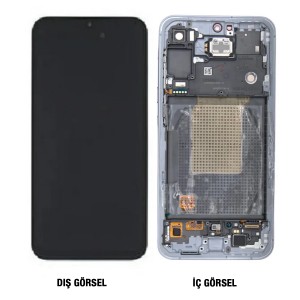 Teknonet Samsung Galaxy A55 Uyumlu Org Lcd+Dokunmatik+Çıtalı (Siyah) NT-111035