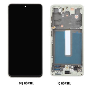 Teknonet Samsung Galaxy S21 FE Uyumlu Org Lcd+Dokunmatik+Çıtalı (Yeşil) NT-111033