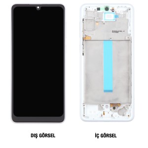 Teknonet Samsung Galaxy A33 Uyumlu Org Lcd+Dokunmatik+Çıtalı (Beyaz) NT-111030