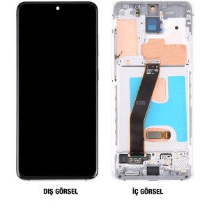 Teknonet Samsung Galaxy S20 Uyumlu Org Lcd+Dokunmatik+Çıtalı (Siyah) NT-111029