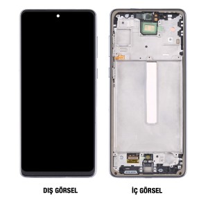 Teknonet Samsung Galaxy A73 5G Uyumlu Org Lcd+Dokunmatik+Çıtalı (Siyah) NT-111027