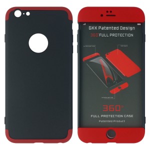 Nettech Apple iPhone 6 Plus Uyumlu 360 Koruyucu Arka Koruma Kılıf (Kırmızı) VR-4337