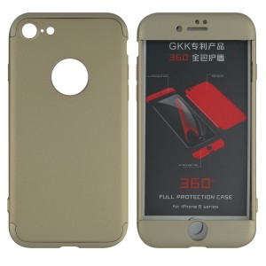 Nettech Apple iPhone 6 Plus Uyumlu 360 Koruyucu Arka Koruma Kılıf (Gold) VR-4340