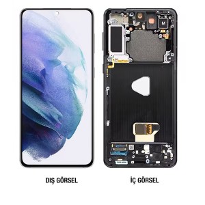 Teknonet Samsung Galaxy S21 Plus Uyumlu Org Lcd+Dokunmatik+Çıtalı (Siyah) NT-111135