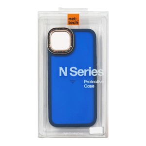 Nettech Apple iPhone 14 Uyumlu NT-N027 Taşlı Seri Arka Koruma Kılıf (Mavi Koyu) NT-106901